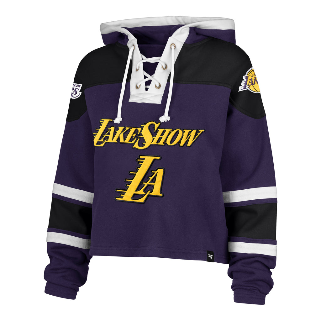 LOS ANGELES LAKERS CITY EDITION CROPPED SUPERIOR '47 LACER HOOD WOMENS Premium Comfort Casual