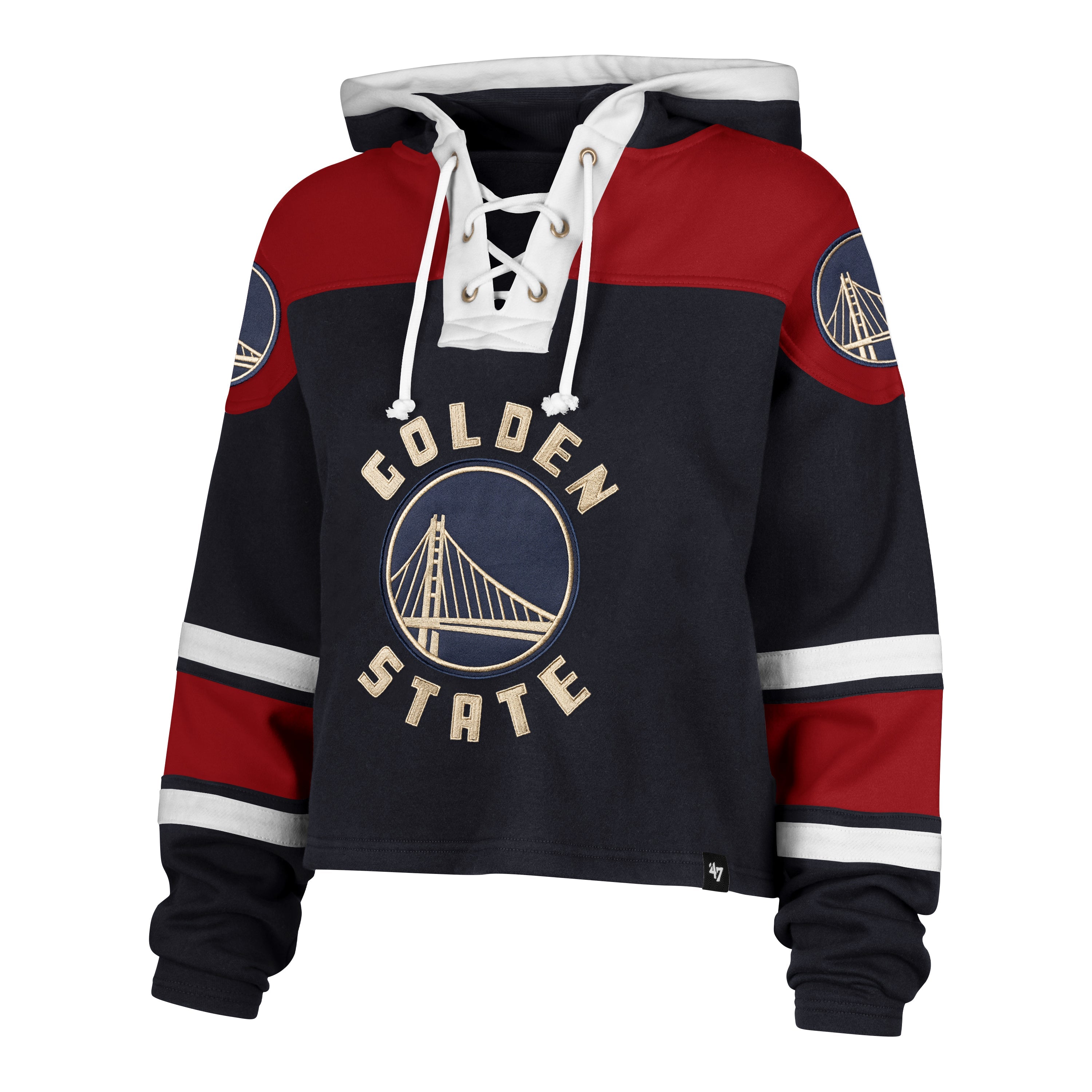 GOLDEN STATE WARRIORS CITY EDITION CROPPED SUPERIOR '47 LACER HOOD WOMENS Premium Comfort Casual