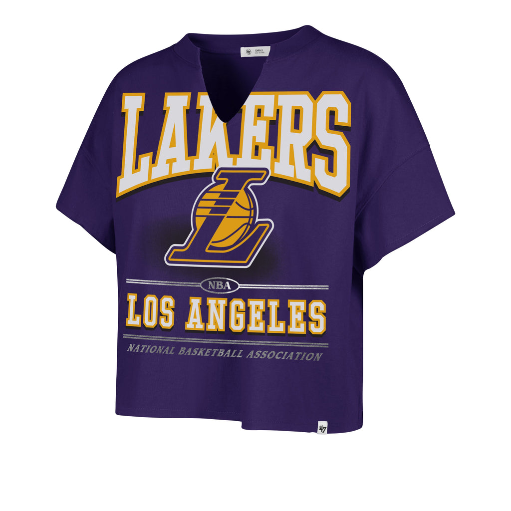 LOS ANGELES LAKERS ELATION OVERSIZED '47 NOTCH NECK TEE WOMENS Premium Comfort Casual