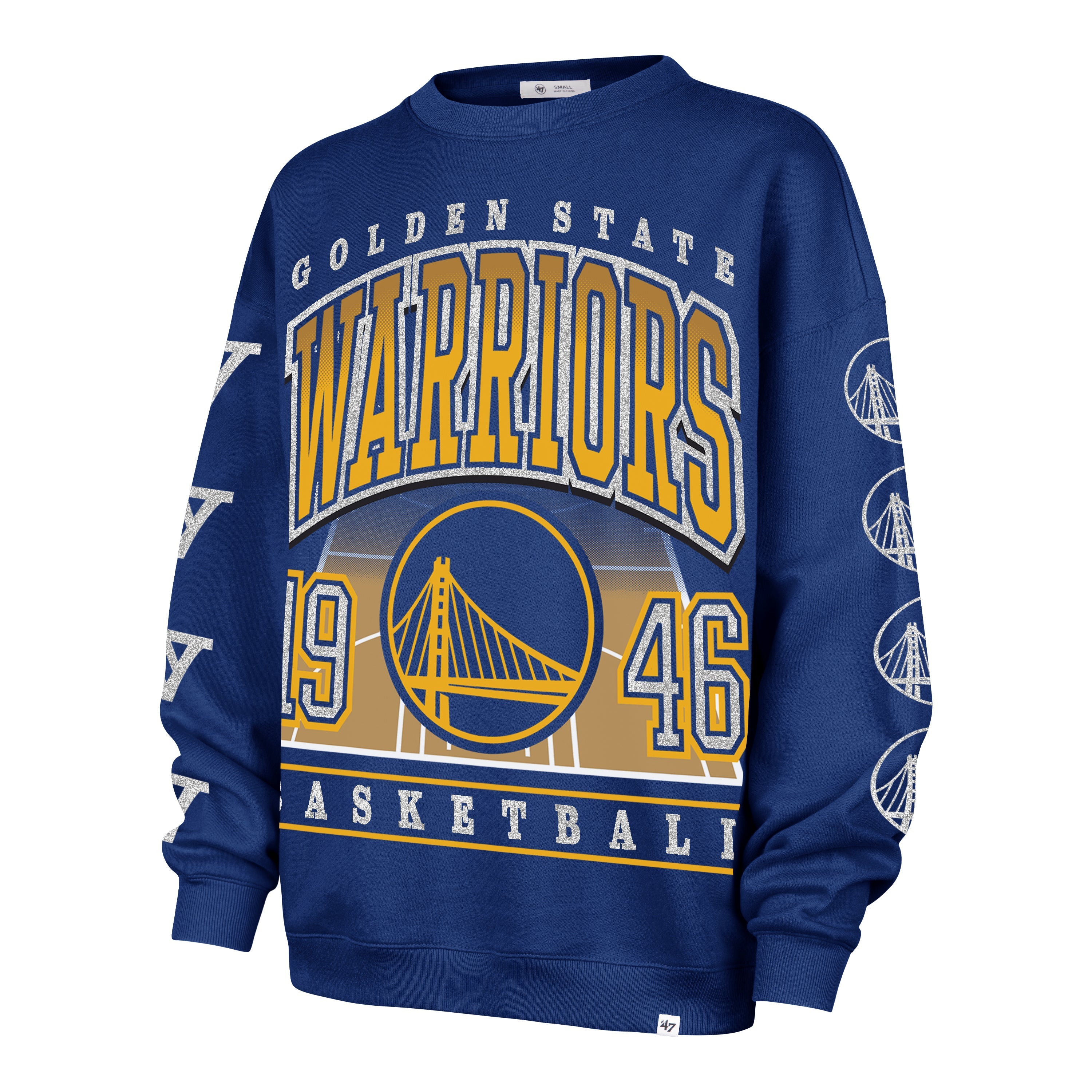 GOLDEN STATE WARRIORS GO BIG '47 OVERSIZED CREW WOMENS Premium Comfort Casual