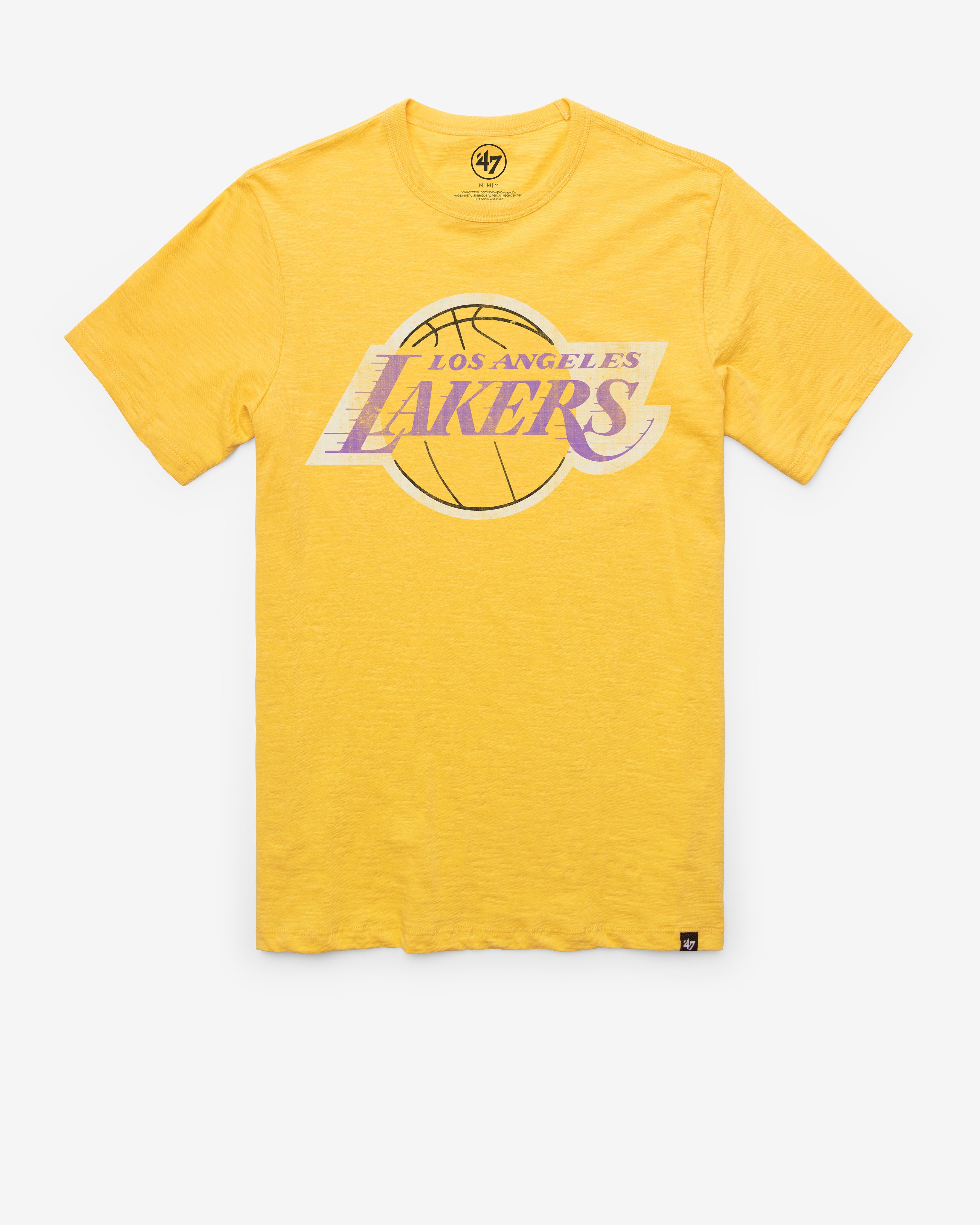 LOS ANGELES LAKERS HARDWOOD CLASSICS GRIT '47 SCRUM TEE Premium Comfort Casual