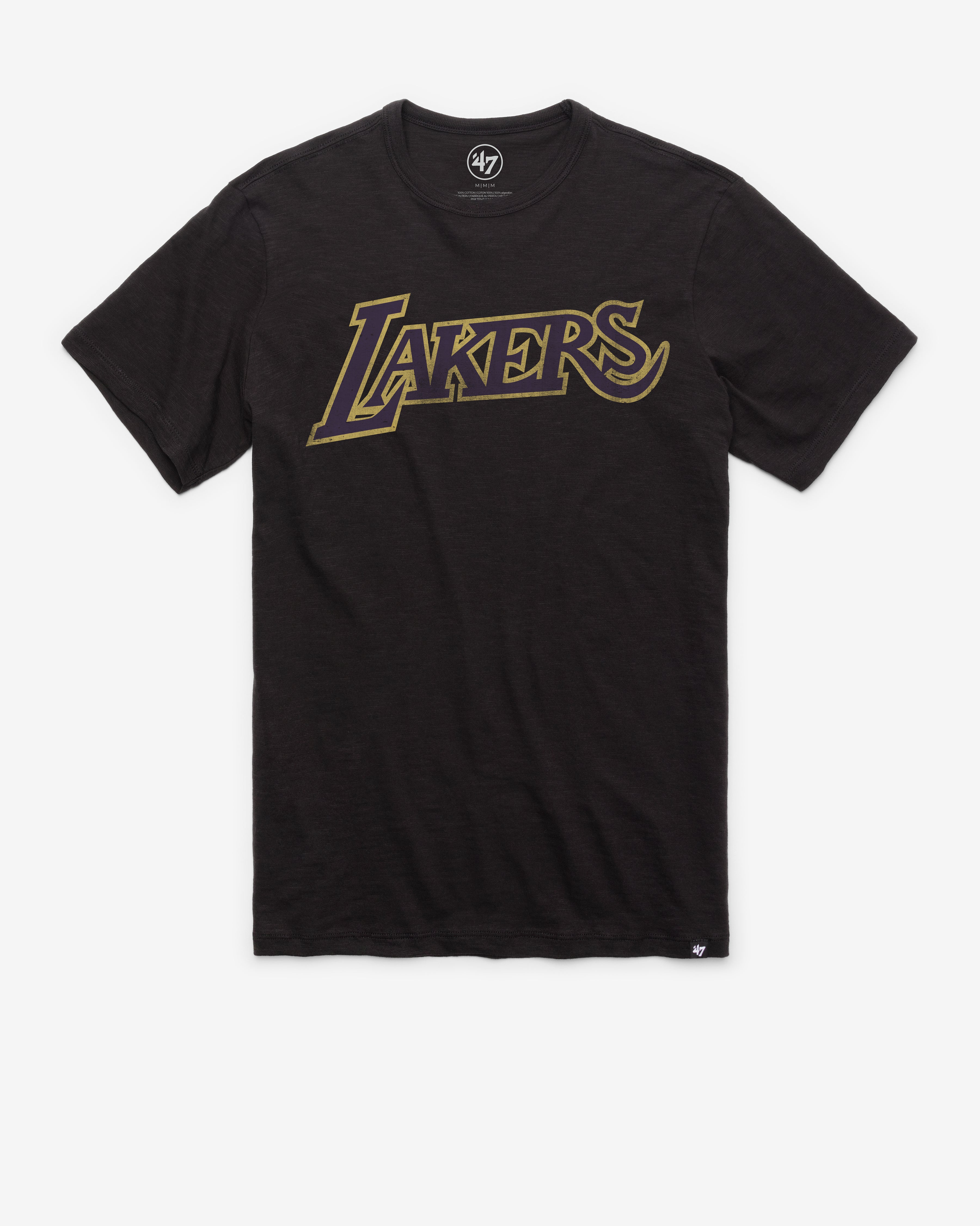 LOS ANGELES LAKERS HARDWOOD CLASSICS GRIT WORDMARK '47 SCRUM TEE Premium Comfort Casual