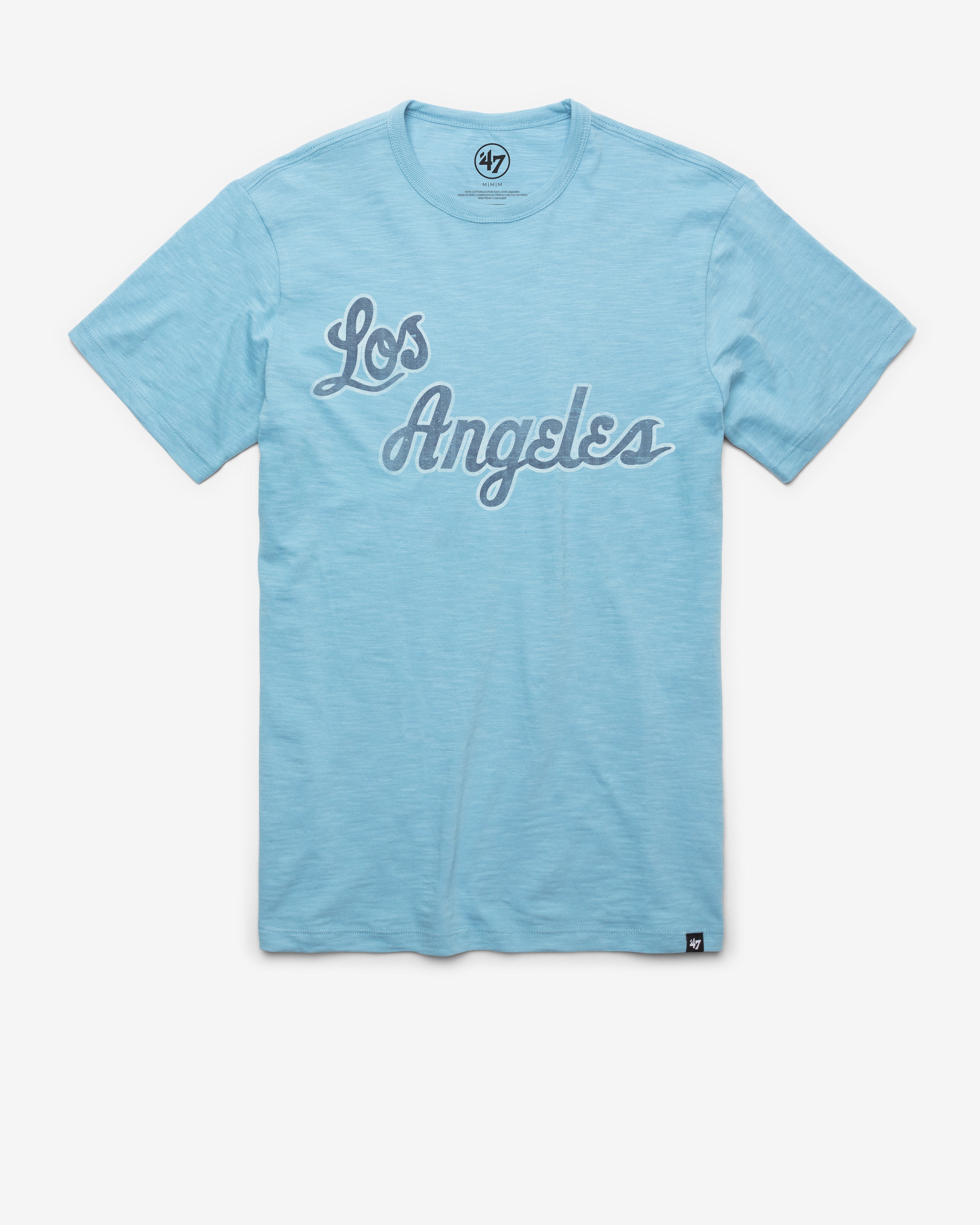 LOS ANGELES LAKERS HARDWOOD CLASSICS GRIT WORDMARK '47 SCRUM TEE Premium Comfort Casual
