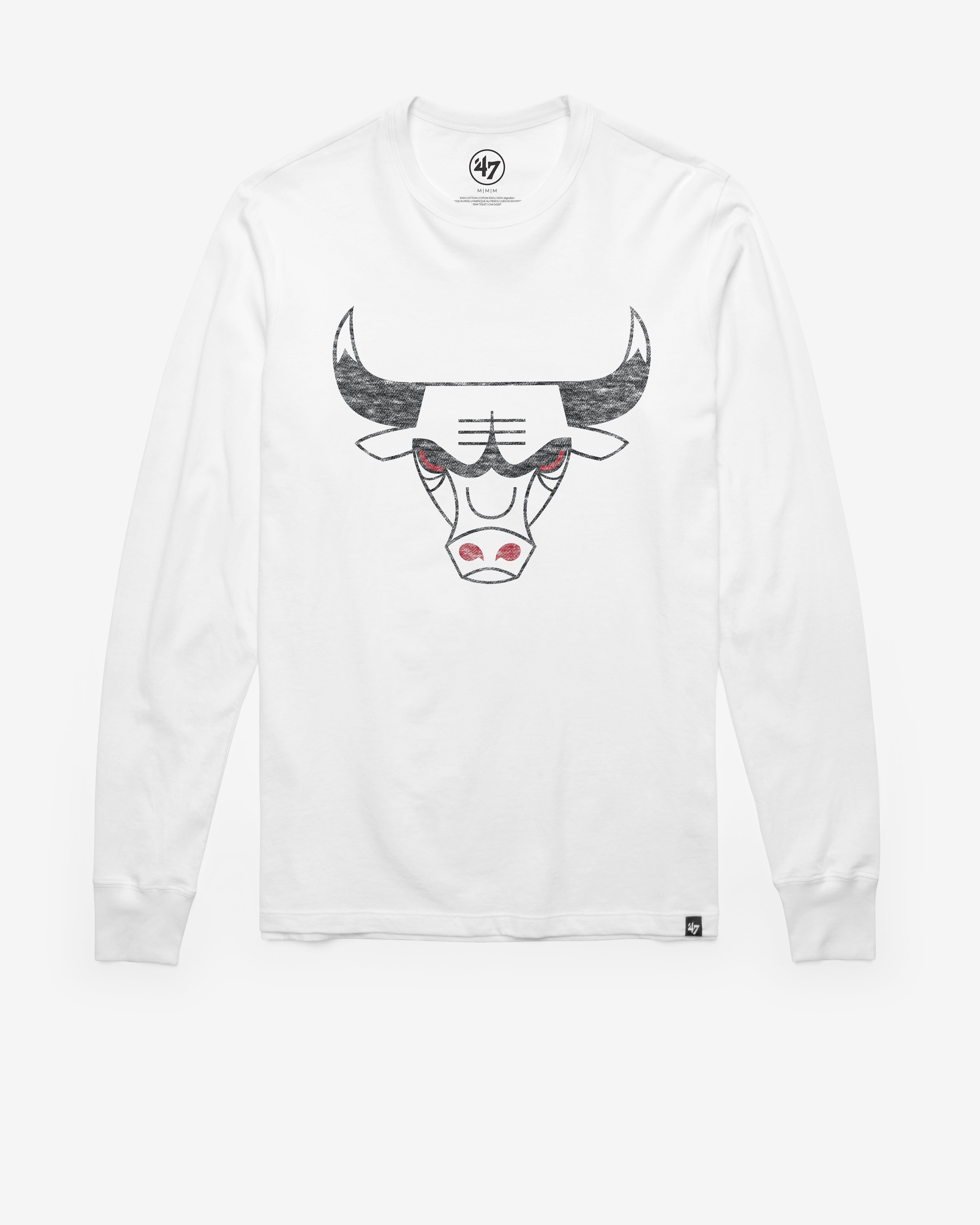 CHICAGO BULLS HARDWOOD CLASSICS PREMIER '47 FRANKLIN LONG SLEEVE TEE Premium Comfort Casual