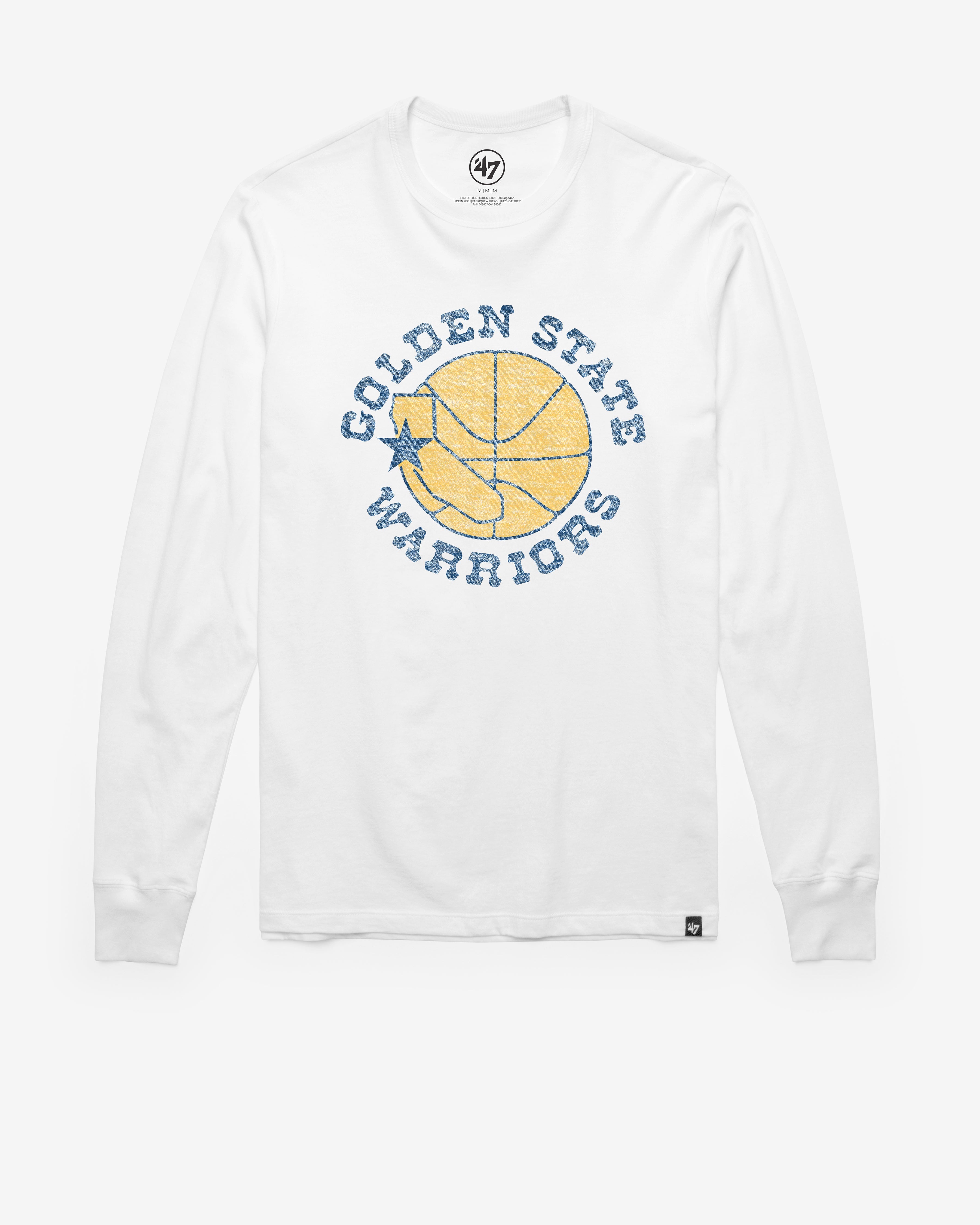 GOLDEN STATE WARRIORS HARDWOOD CLASSICS PREMIER '47 FRANKLIN LONG SLEEVE TEE Premium Comfort Casual