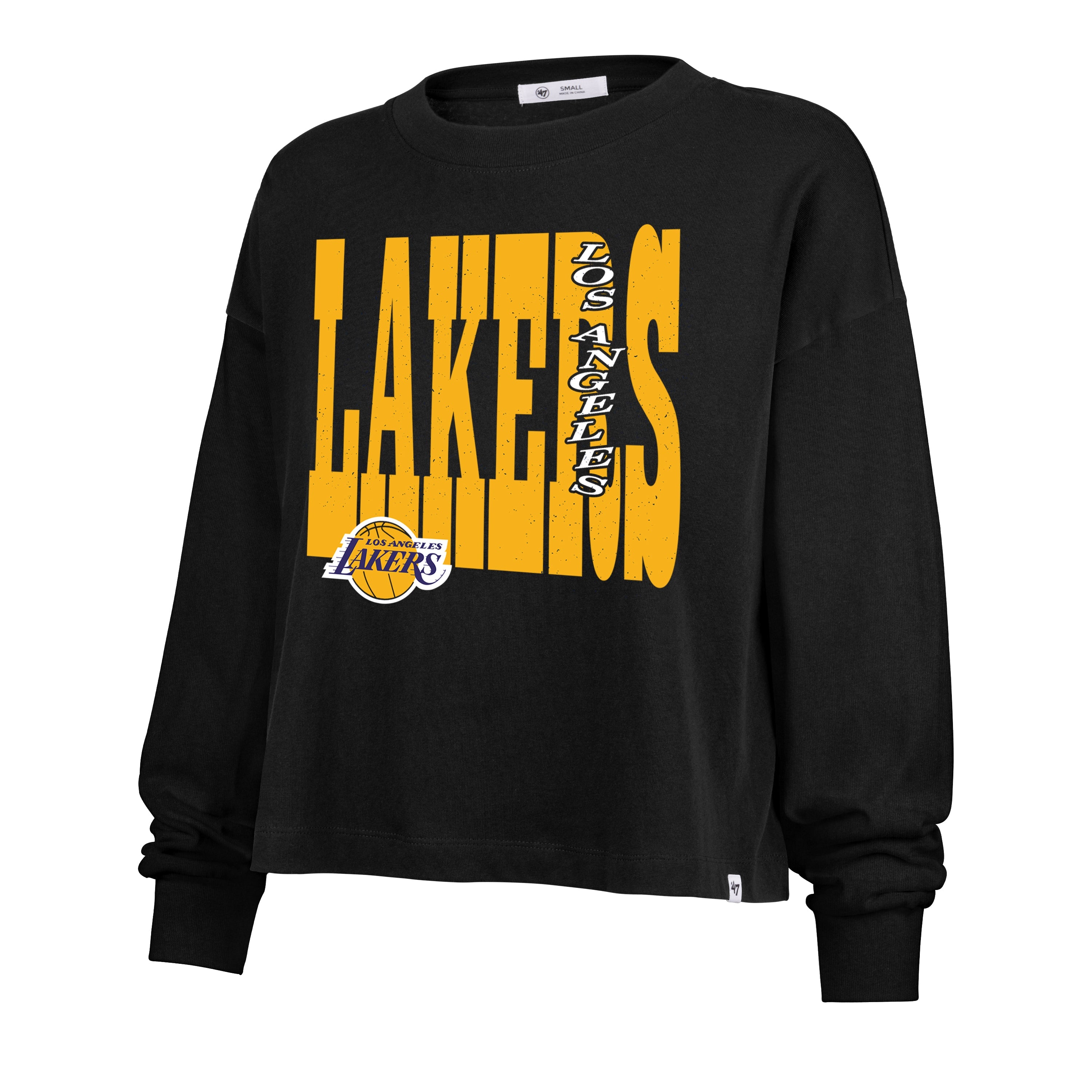 LOS ANGELES LAKERS BOLD STACK '47 SYDNEY LONG SLEEVE TEE WOMENS Premium Comfort Casual
