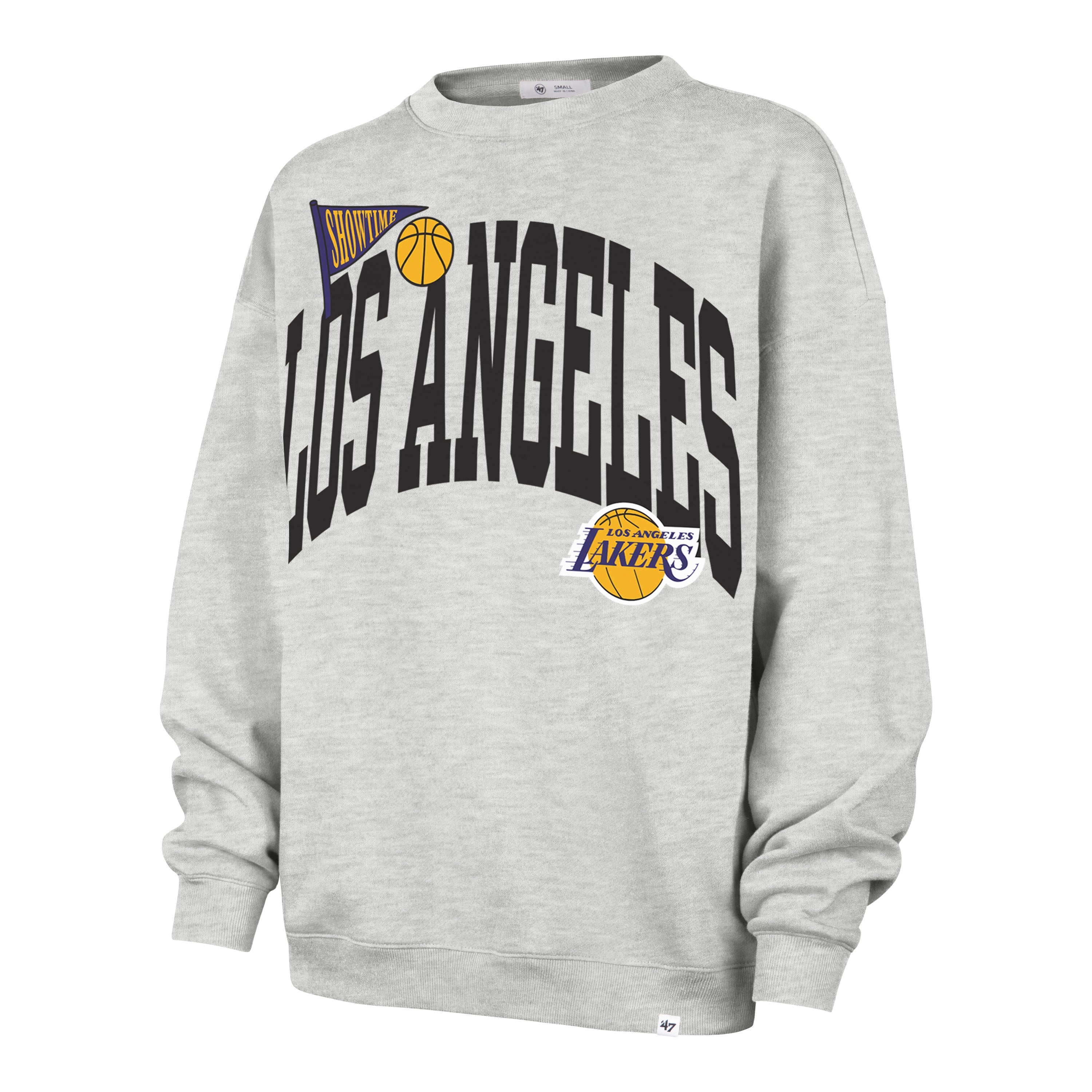 LOS ANGELES LAKERS ARCHED ICON '47 OVERSIZED CREW WOMENS Premium Comfort Casual