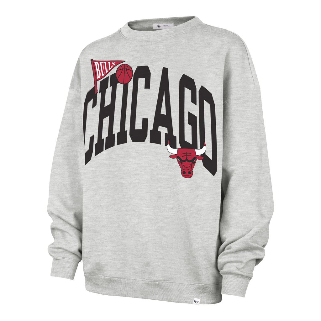 CHICAGO BULLS ARCHED ICON '47 OVERSIZED CREW WOMENS Premium Comfort Casual