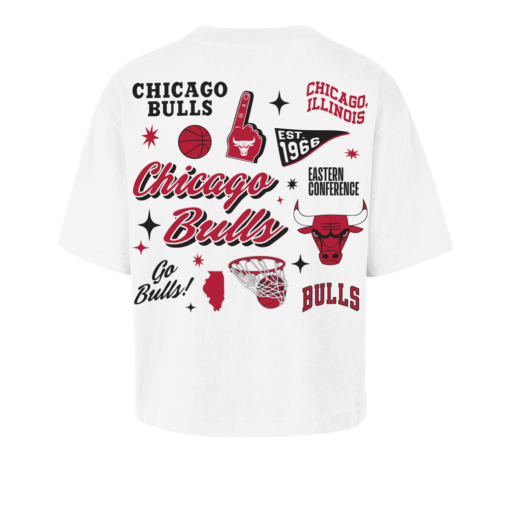CHICAGO BULLS COLLAGE SCRIPT '47 REED CITY TEE WOMENS Premium Comfort Casual
