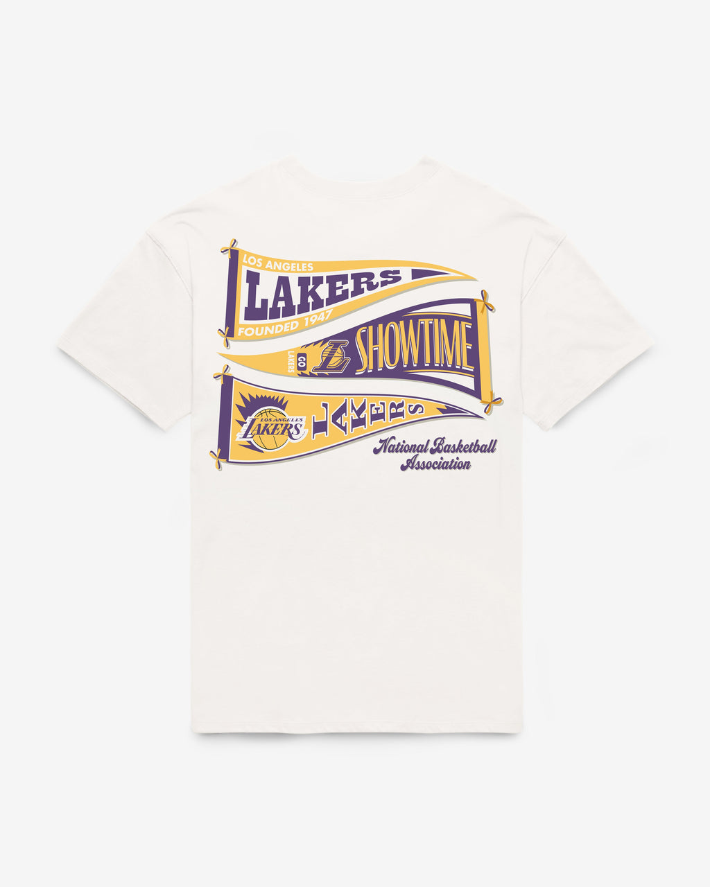 LOS ANGELES LAKERS BOW AND BANNER BACKER '47 SADIE TEE WOMENS Premium Comfort Casual
