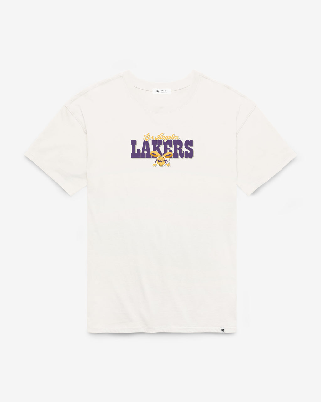 LOS ANGELES LAKERS BOW AND BANNER BACKER '47 SADIE TEE WOMENS Premium Comfort Casual