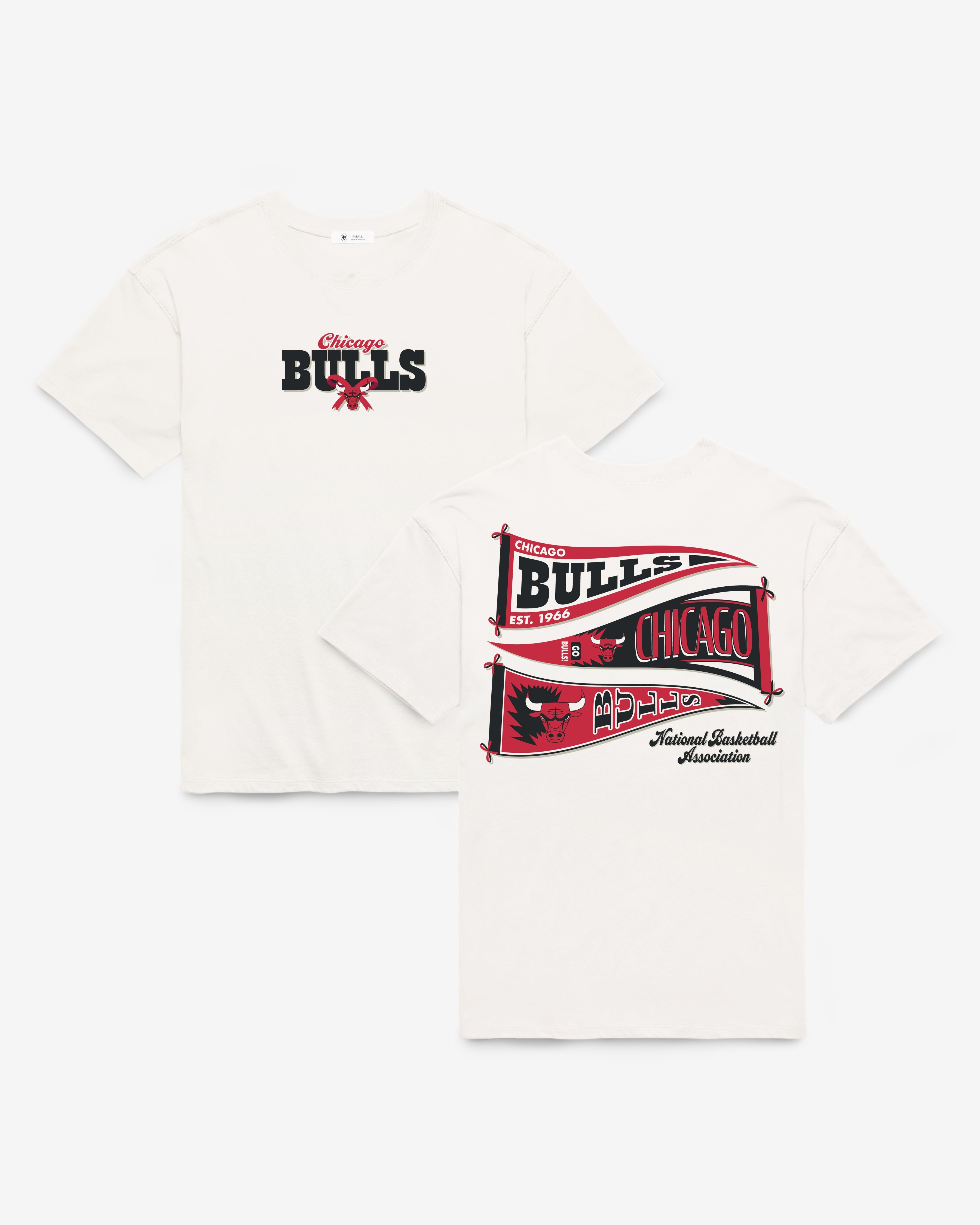 CHICAGO BULLS BOW AND BANNER BACKER '47 SADIE TEE WOMENS Premium Comfort Casual