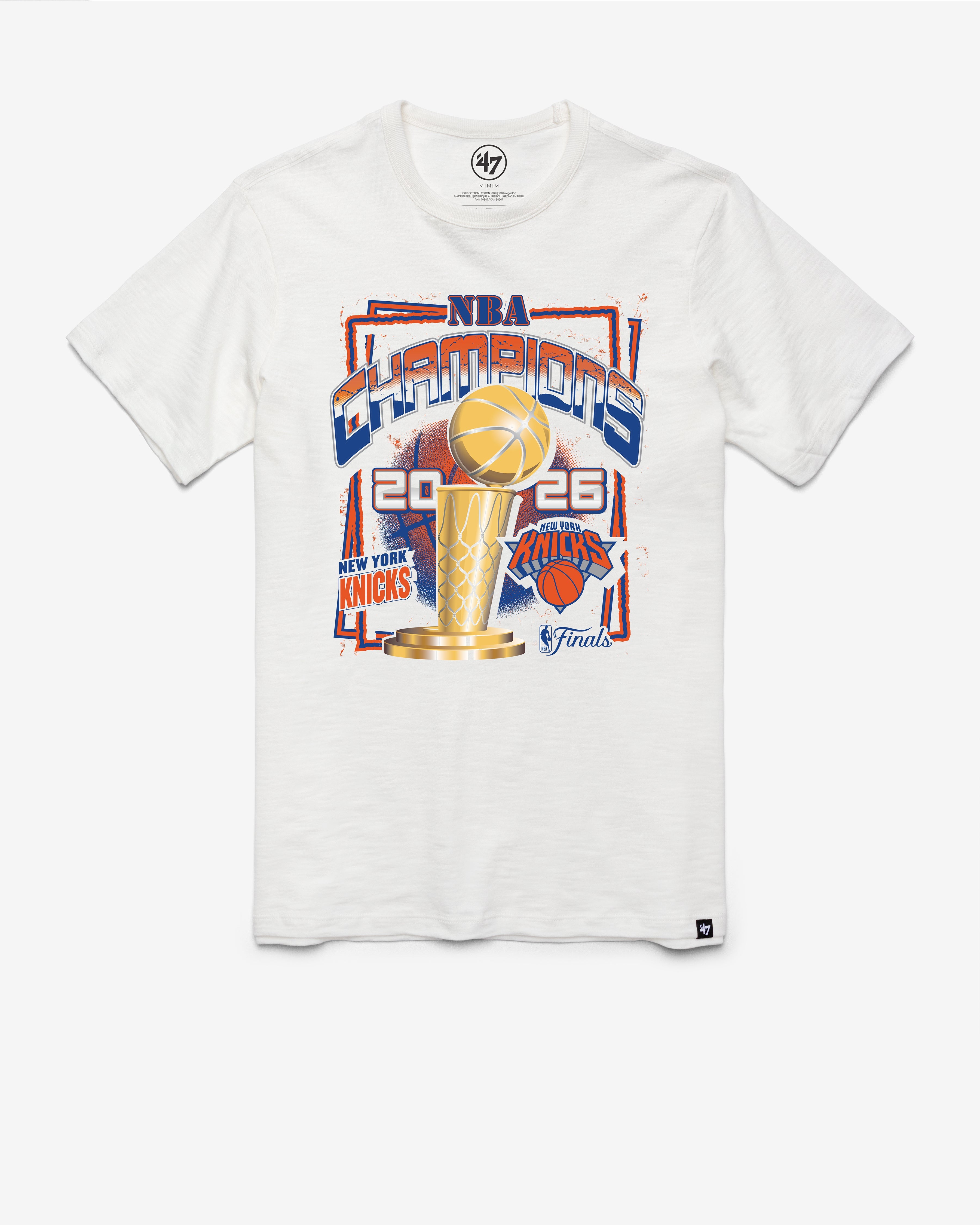 NEW YORK KNICKS 2026 NBA CHAMPIONS GRIT '47 SCRUM TEE Premium Comfort Casual