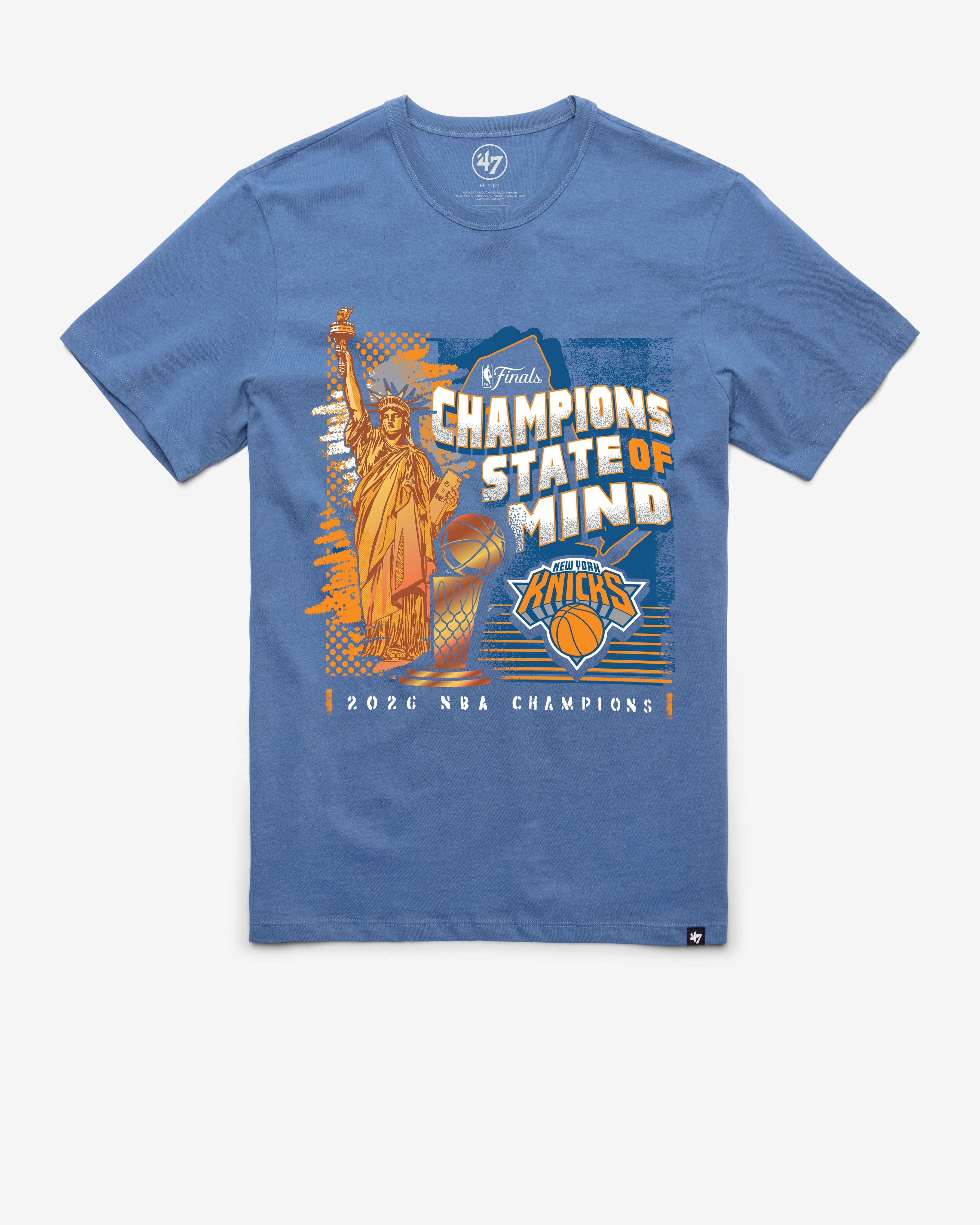 NEW YORK KNICKS 2026 NBA CHAMPIONS '47 FRANKLIN TEE Premium Comfort Casual