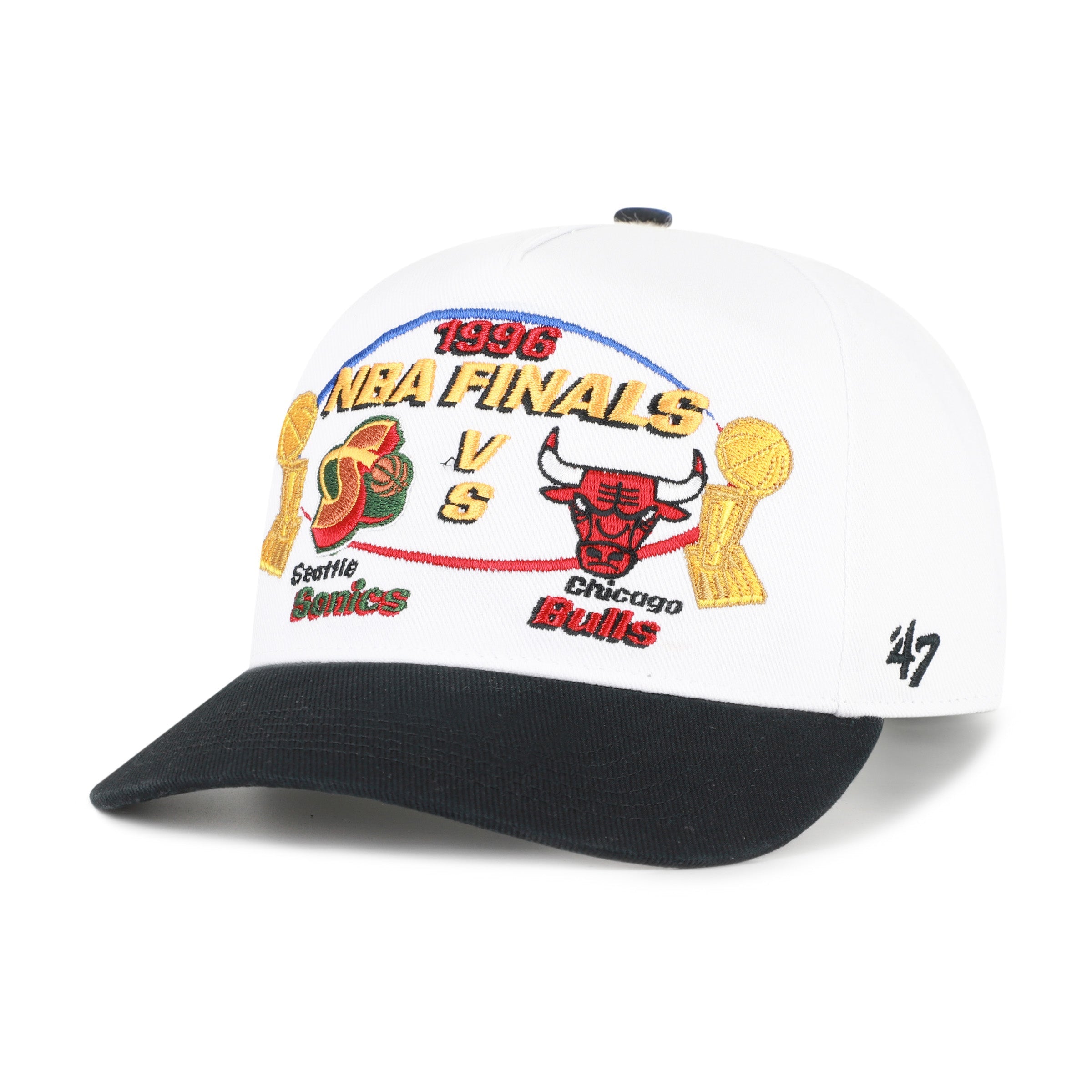 SEATTLE SONICS VS. CHICAGO BULLS NBA FINALS DUELING '47 HITCH Premium Comfort Casual